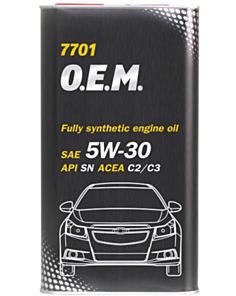 Mühərrik yağı Mannol 7701 O.E.M. For Chevrolet SAE 5W-30 4L Metal