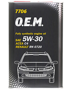 Mühərrik yağı Mannol 7706 O.E.M. For Renault-Nissan SAE 5W-30 1L Metal