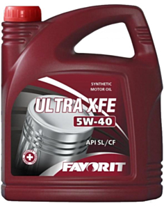 Mühərrik yağı Favorit Ultra XFE SAE 5W-40 5L Plastic