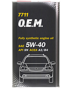 Mühərrik yağı Mannol 7711 O.E.M. For Daewoo GM SAE 5W-40 4L Metal