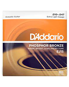 D-Addario EJ15 Phosphor Bronze 10-47 Extra Light
