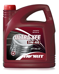 Mühərrik yağı Favorit Ultra XFE SAE 5W-40 4L Plastic