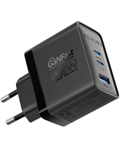 Adapter Promate Power Delivery GaN 45W PowerPort-45 Black