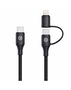 Naqil Euroacs EU-Z182 USB Type-C to USB Type-C / Lightning 1 m ACHRKA410108 Black