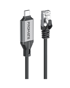 Naqil Promate Ethernet (RJ-45) to USB Type-C CLINK-RJ45 Black, Grey