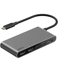 Ötürücü Belkin USB-C 5in1 Multiport Hub 100W  AVC022HQSGY Gray