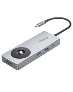 USB-хаб Promate 14in1 USB Type-C COMANDHUB-PRO Grey