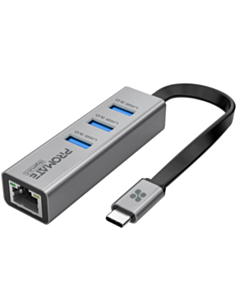 USB Hub Promate USB Type-C GIGAHUB-C Grey