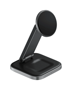 Simsiz enerji toplama cihazı Satechi 2in1 Foldable Qi2 ST-Q21FM Space Gray