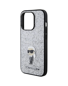 Qoruyucu örtük Karl Lagerfeld Fixed Glitter iPhone 15 Pro KLHCP15LGKNPSG