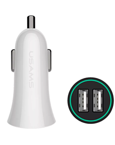Avtomobil üçün adapter Usams US-CC013 Dual USB 21CHGC01