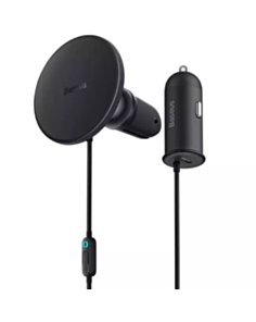Avtomobil üçün adapter Baseus CW01 Magnetic Wireless Car Charger 40W (15W + Tpye-C 25W) Black / C40141000111-00