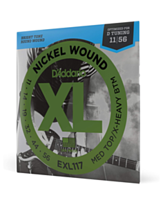 D-Addario EXL117 XL Nickel Wound 11-56 Med Top/X-Heavy