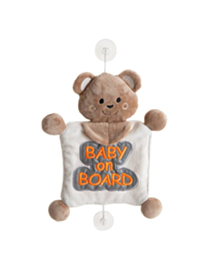 Reflektorlu "Baby on Board" yazılı ayı BabyJem Qəhvəyi 8681049218759