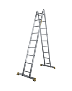 Nərdivan Alumet 2x8 pilləli iki hissəli aluminium (Tam və /\ şəklində) (T208)