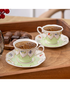 Qəhvə üçün fincan dəsti Emsan Kır Çiçekleri 2 parça Yaşıl