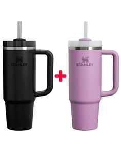 Termos Stanley Quencher H20 Tumbler Purple + Stanley Quencher H20 Tumbler Black