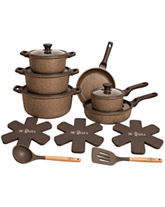 Qazan dəsti Deluca 16 parça 8680465138535 Krem