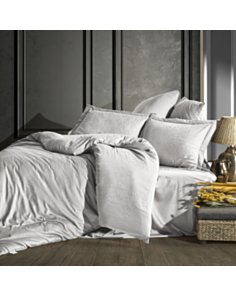 Tekstil yataq dəsti Şahəsər Jakarlı Saten Austin CK Açıq boz