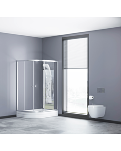 Yarım oval duşaltlıq üstü duş kabin Kabinex KL 850 130×90×180 sm Sağ