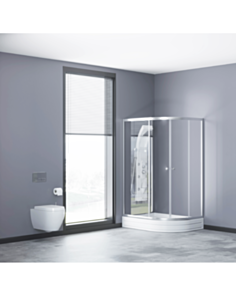 Yarım oval duşaltlıq üstü duş kabin Kabinex KL 853 120×90×180 sm Sol