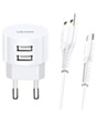 Adapter Usams T20 + U35 MicroUSB White XTXLOGT18MC05