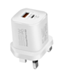 Adapter Promate Power Delivery GaN 33W PowerPort-33 White