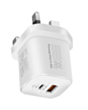 Adapter Promate Power Delivery GaN 33W PowerPort-33 White