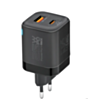 Adapter Promate 25W USB Type-C, USB Type-A with 60W Cable PowerPort-25CC Black