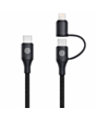 Naqil Euroacs EU-Z182 USB Type-C to USB Type-C / Lightning 1 m ACHRKA410108 Black