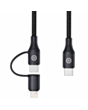 Naqil Euroacs EU-Z182 USB Type-C to USB Type-C / Lightning 1 m ACHRKA410108 Black