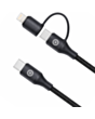 Naqil Euroacs EU-Z182 USB Type-C to USB Type-C / Lightning 1 m ACHRKA410108 Black