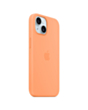 Qoruyucu örtük Apple iPhone 15 Silicone Case W/Magsafe Orange Sorbet MT0W3ZM/A