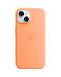 Qoruyucu örtük Apple iPhone 15 Silicone Case W/Magsafe Orange Sorbet MT0W3ZM/A