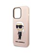 Qoruyucu örtük Karl Lagerfeld Silicone Hard iPhone 15 Pro Pink KLHCP15LSNIKBCP
