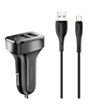 Адаптер для автомобиля Usams C13+U35 TYPE-C Cable NTU35TC13TZ