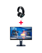 Monitor Dell Alienware 25 AW2525HM + Qulaqlıq Dell Alienware AW520H Dark Side of The Moon