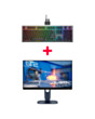 Monitor Dell Alienware 25 AW2525HM + Oyun klaviaturası Dell Alienware AW920K Dark Side of The Moon