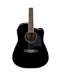 Elektrikli akustik gitara Ibanez PF15ECE-BK