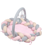 Çarpayı üçün hörülmüş bamper Sevi Bebe 3in1 Pink