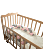 Çarpayı üçün hörülmüş bamper Sevi Bebe 3in1 Pink