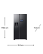 Soyuducu Samsung Bespoke RS90F65D1FWT