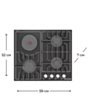 Варочная поверхность Electrotech Kup 60 3GP Черный
