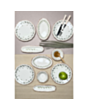 Səhər yeməyi dəsti Tabak Evi Stoneware Flower 14 parça FLY14YKPRS958