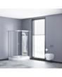 Yarım oval duşaltlıq üstü duş kabin Kabinex KL 850 130×90×180 sm Sağ